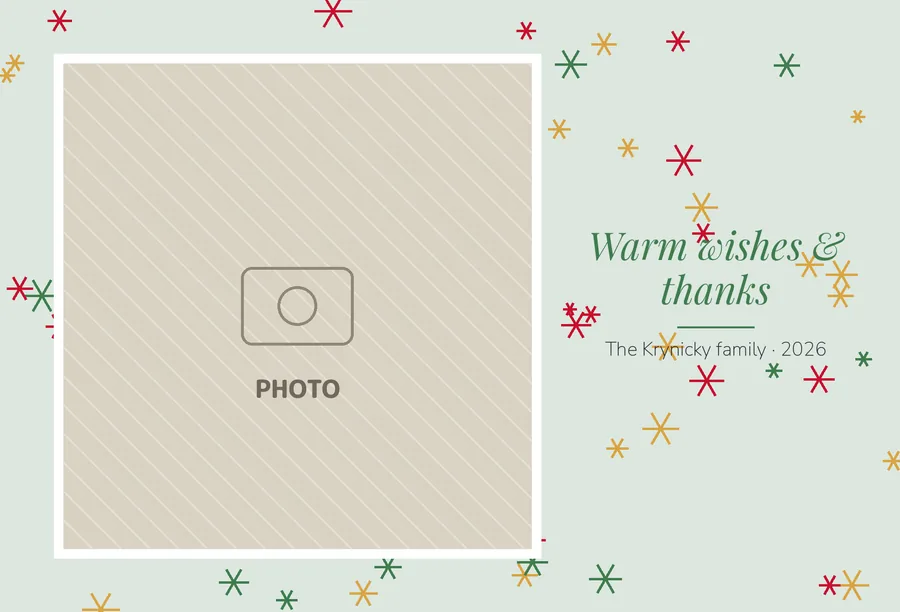 Holiday thank-you card