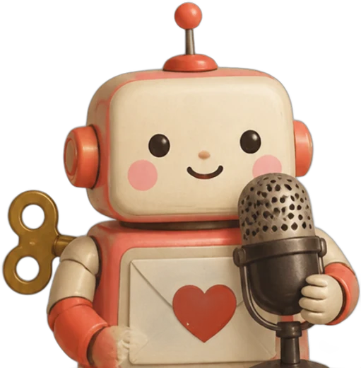 Kansha the robot holding a microphone